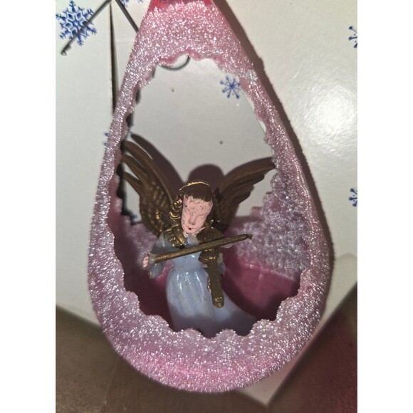 Jewelbrite Christmas Ornaments Diorama Choir Angels Frosted Glass Teardrop Unuse - Picture 3 of 15